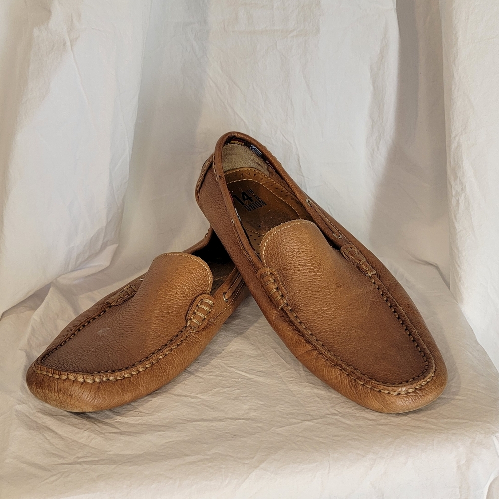 14th And Union Tan Leather Slip-On Loafers